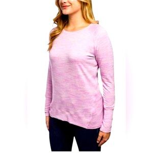 -❄️Champion Pink/White Heather L/S top #1142524- Medium As Is